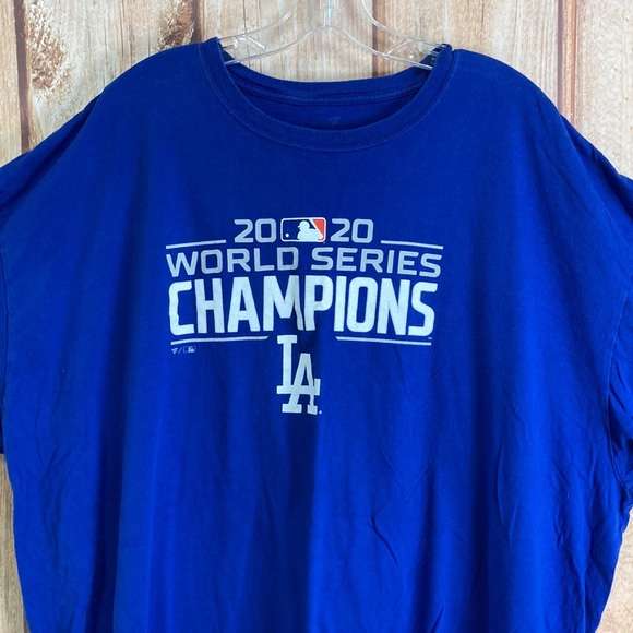 ➡️Fanatics 2020 Los Angeles Dodgers World Champions Tee Men’s Size 4XLarge - Picture 1 of 7